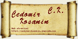 Čedomir Košanin vizit kartica